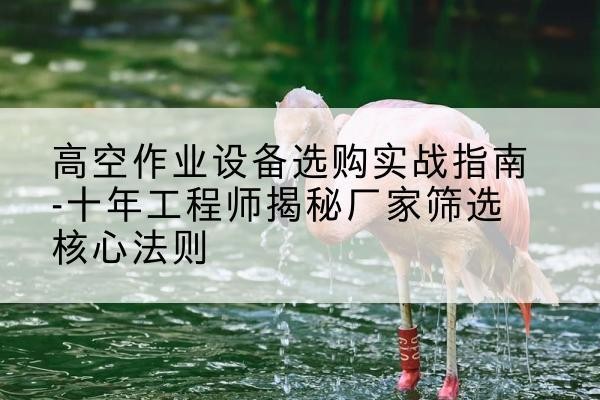 会理剪叉式升降机厂家-高空作业设备选购实战指南-十年工程师揭秘厂家筛选核心法则