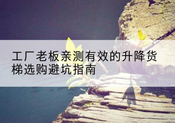 会理升降货梯怎么选-工厂老板亲测有效的升降货梯选购避坑指南